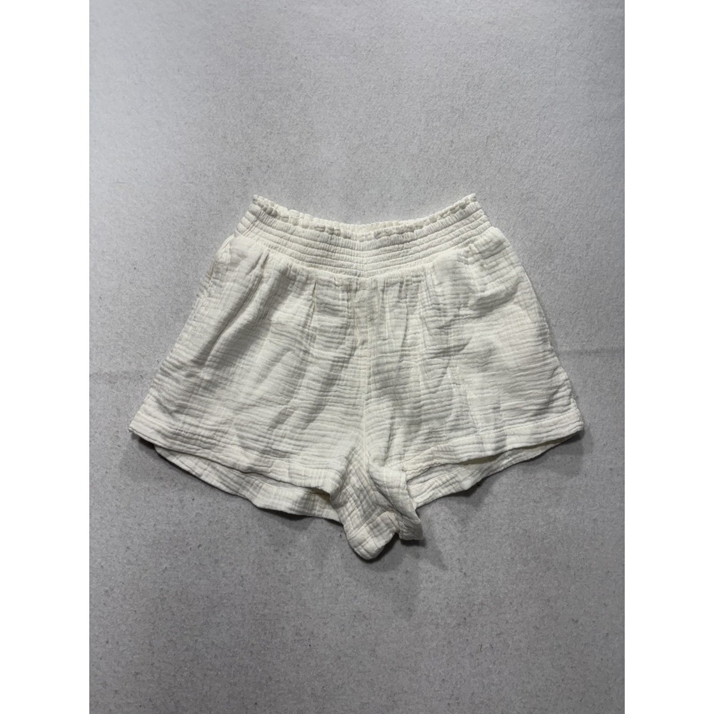 Billabong Shorts Womens Small White Gauze Elastic Waist Beach ABJNS00307